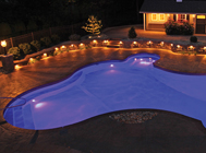 Escapes Pools Family of Options - Inground Pool Lighting