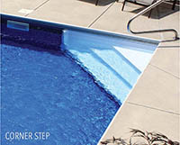 Corner Step - Escapes Pools